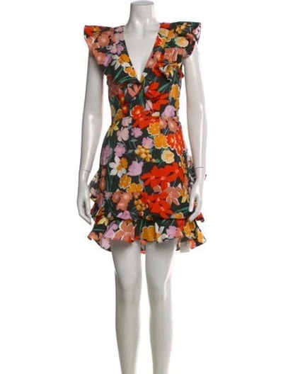 Pre-owned Saylor Floral Print Mini Dress In Multi