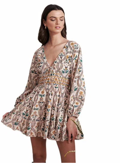Saylor Gale Long Sleeve Mini Dress In Multi