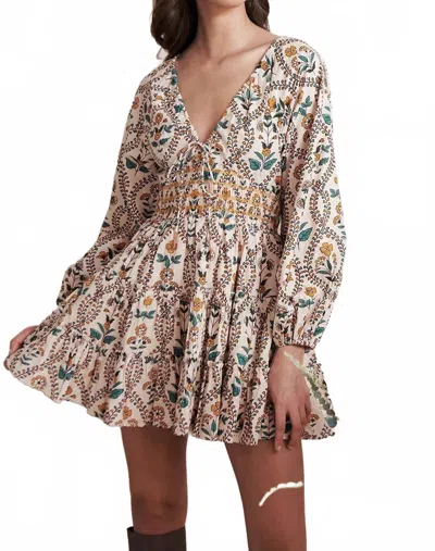 Saylor Gale Mini Dress In Floral In Neutral