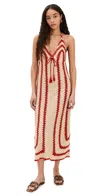 Saylor Georgie Crochet Midi Dress Cherry/crème In Cherry/crème