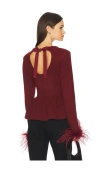 Saylor Jovi Sweater In Burgundy