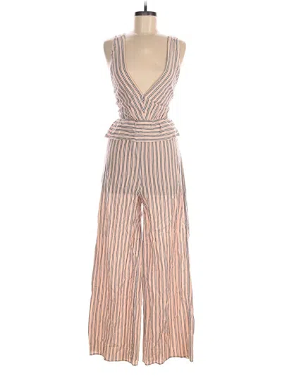 Pre-owned Saylor Jumpsuit In Tan