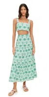 Saylor Kaitlin Palm Midi Skirt Set Royal Palm In Royal Palm
