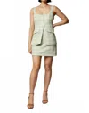 Saylor Kamala Tweed Dress In Spearmint In Green