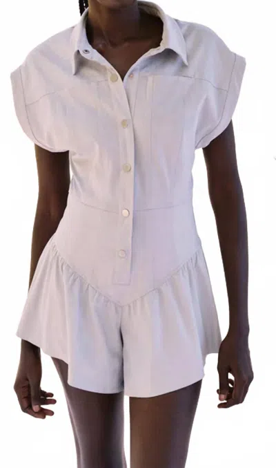 Saylor Kiera Romper In Hydrangea In Neutral