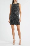 Saylor Kit Sequin Cocktail Minidress In Black