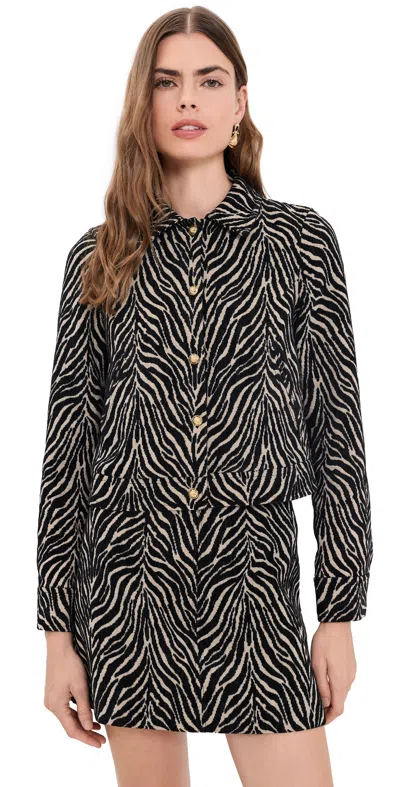 Saylor Klaire Skirt And Jacket Set Black/crème