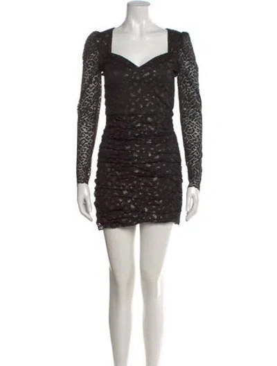 Pre-owned Saylor Lace Mini Dress In Black