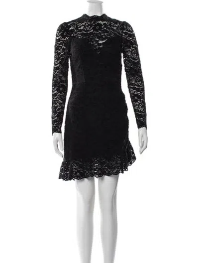 Pre-owned Saylor Lace Pattern Mini Dress In Blue