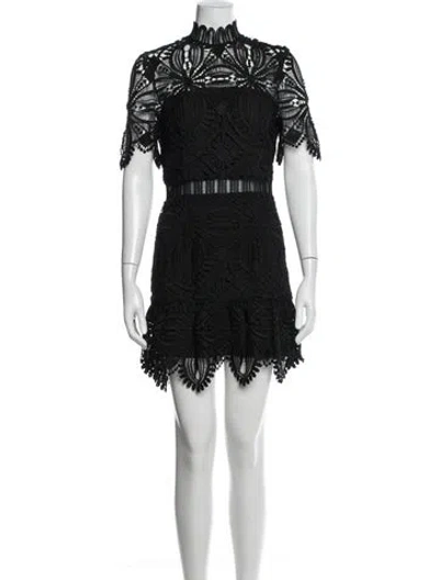 Pre-owned Saylor Lace Pattern Mini Dress In Multi