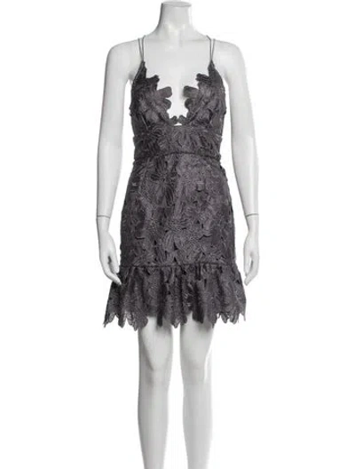 Pre-owned Saylor Lace Pattern Mini Dress In Multicolor
