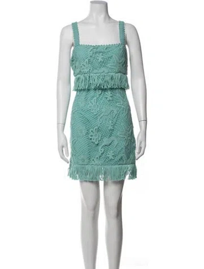 Pre-owned Saylor Lace Pattern Mini Dress W/ Tags In Blue