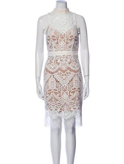 Pre-owned Saylor Lace Pattern Mini Dress W/ Tags In Multi