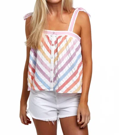 Saylor Laiken Sleeveless Top In Rainbow Stripe In Multi