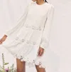 Saylor Laramie Embroidered Dress In Ivory In Multi
