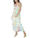 Saylor Leola Midi Dress In Blue
