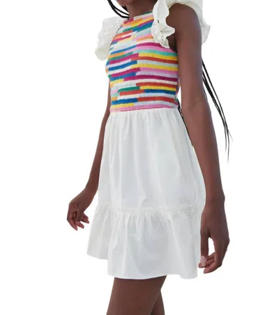 Saylor Leonara Dress In White Multi