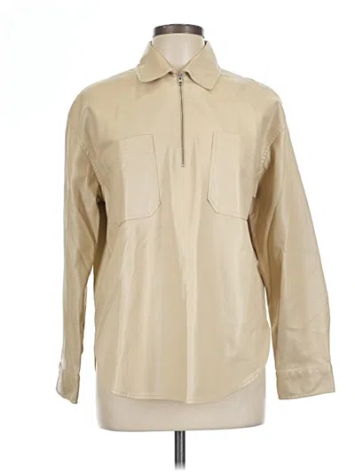 Pre-owned Saylor Long Sleeve Blouse In Brown