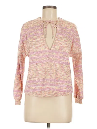 Pre-owned Saylor Long Sleeve Blouse In Pink