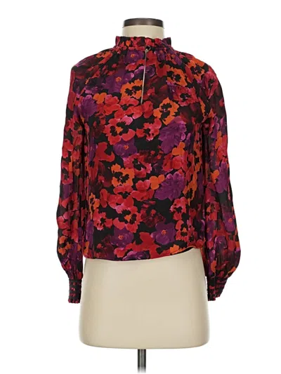Pre-owned Saylor Long Sleeve Blouse In Purple