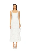Saylor Maryl Open Stitch Sleeveless Maxi Dress In White