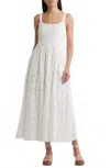 Saylor Maryl Open Stitch Sleeveless Maxi Dress In White