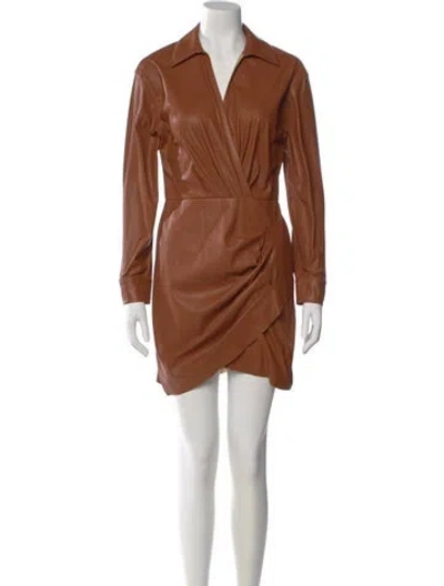 Pre-owned Saylor Mini Dress In Brown