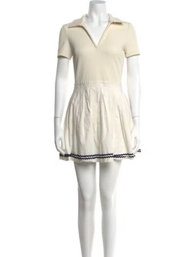 Pre-owned Saylor Mini Dress In White
