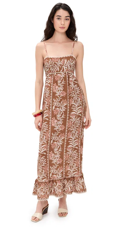 Saylor Miuccia Dress Multi In Brown