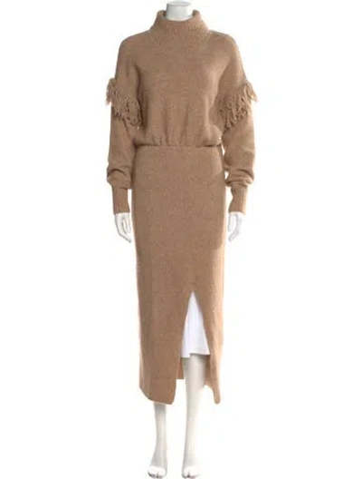 Pre-owned Saylor Mock Neck Sweater In Neutral