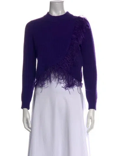 Pre-owned Saylor Mock Neck Sweater In Purple