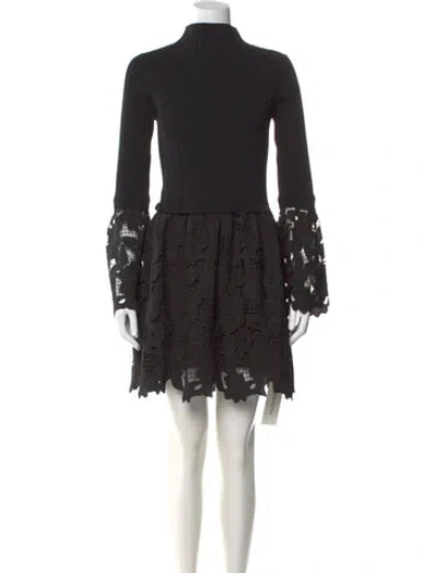 Pre-owned Saylor Nylon Midi Length Dress In Black