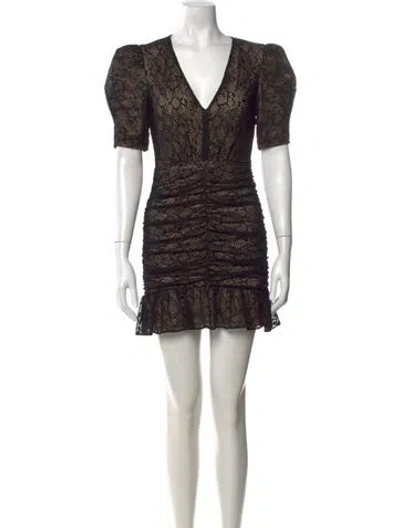 Pre-owned Saylor Nylon Mini Dress In Black