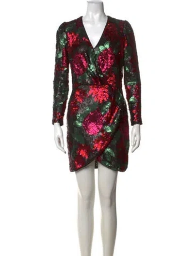 Pre-owned Saylor Nylon Mini Dress In Multicolor