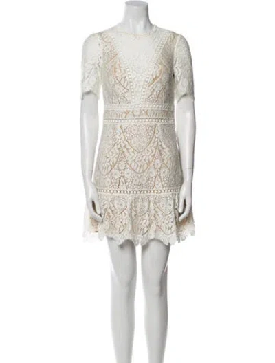 Pre-owned Saylor Nylon Mini Dress In White