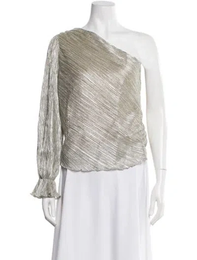 Pre-owned Saylor One-shoulder Long Sleeve Blouse