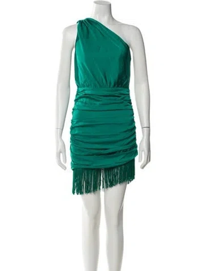Pre-owned Saylor One-shoulder Mini Dress W/ Tags In Green