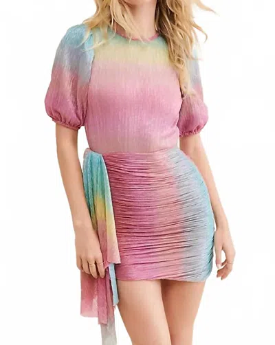 Saylor Orpha Ombre Mini Dress In Multi In Pink