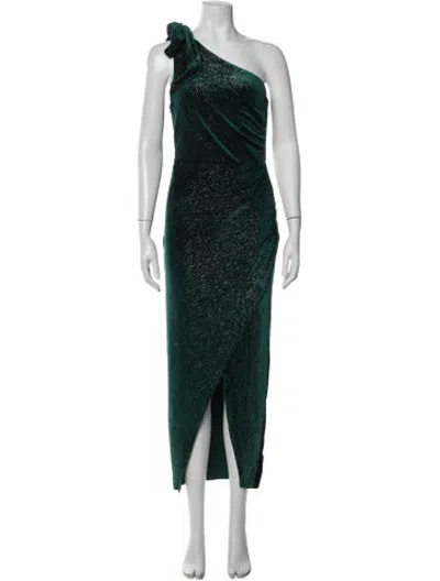 Pre-owned Saylor Patterned Midi Length Dress W/ Tags In Green