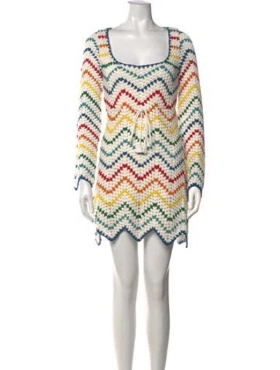 Pre-owned Saylor Patterned Mini Dress In Multicolor