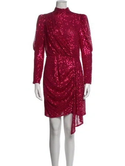 Pre-owned Saylor Patterned Mini Dress W/ Tags In Pink