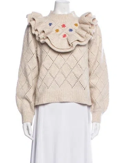 Pre-owned Saylor Patterned Mock Neck Sweater W/ Tags In Pink