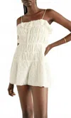 Saylor Perdita Delicate Lace Romper In White In White