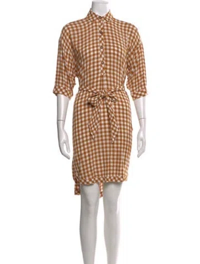 Pre-owned Saylor Plaid Print Mini Dress In Multi