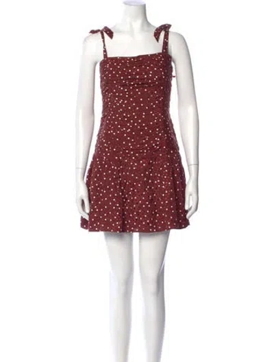Pre-owned Saylor Polka Dot Print Mini Dress W/ Tags In Red