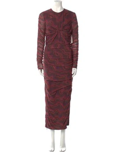 Pre-owned Saylor Printed Long Dress W/ Tags In Multi