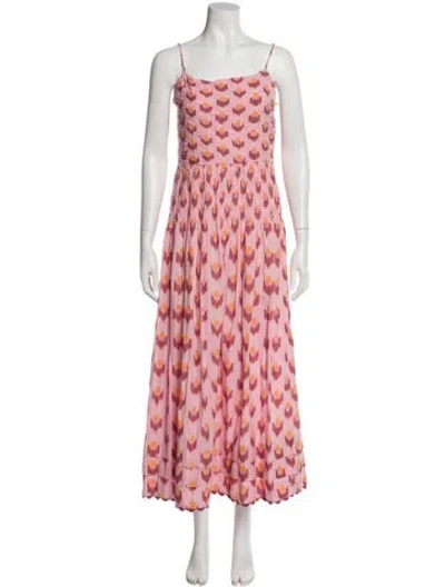 Pre-owned Saylor Printed Long Dress W/ Tags In Pink