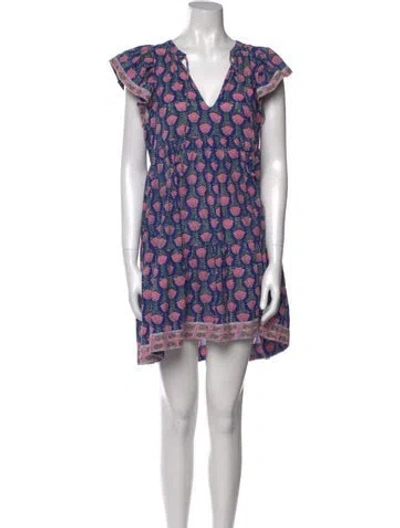 Pre-owned Saylor Printed Mini Dress In Multi