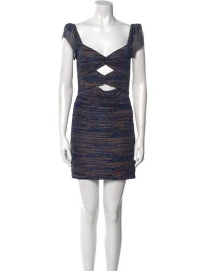 Pre-owned Saylor Printed Mini Dress In Multi