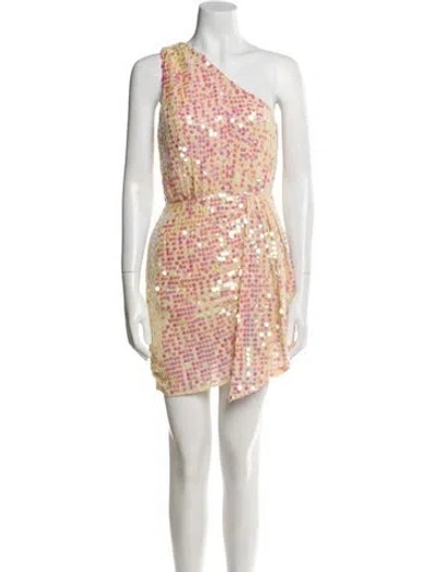 Pre-owned Saylor Printed Mini Dress In Multi